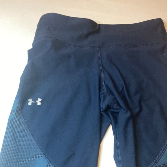 Under armor leggings, size, small, navy blue mid calf length - Picture 2 of 7